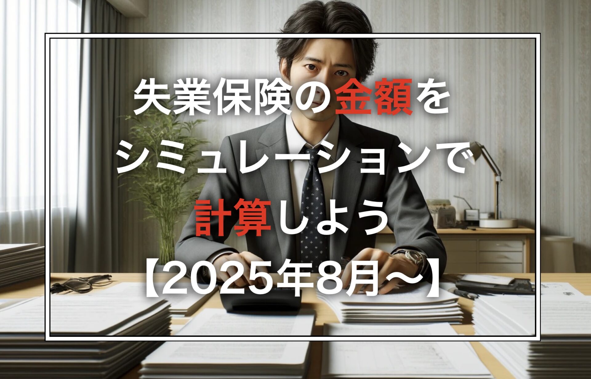 失業保険の金額をシミュレーションで計算しよう【2025年8月〜】